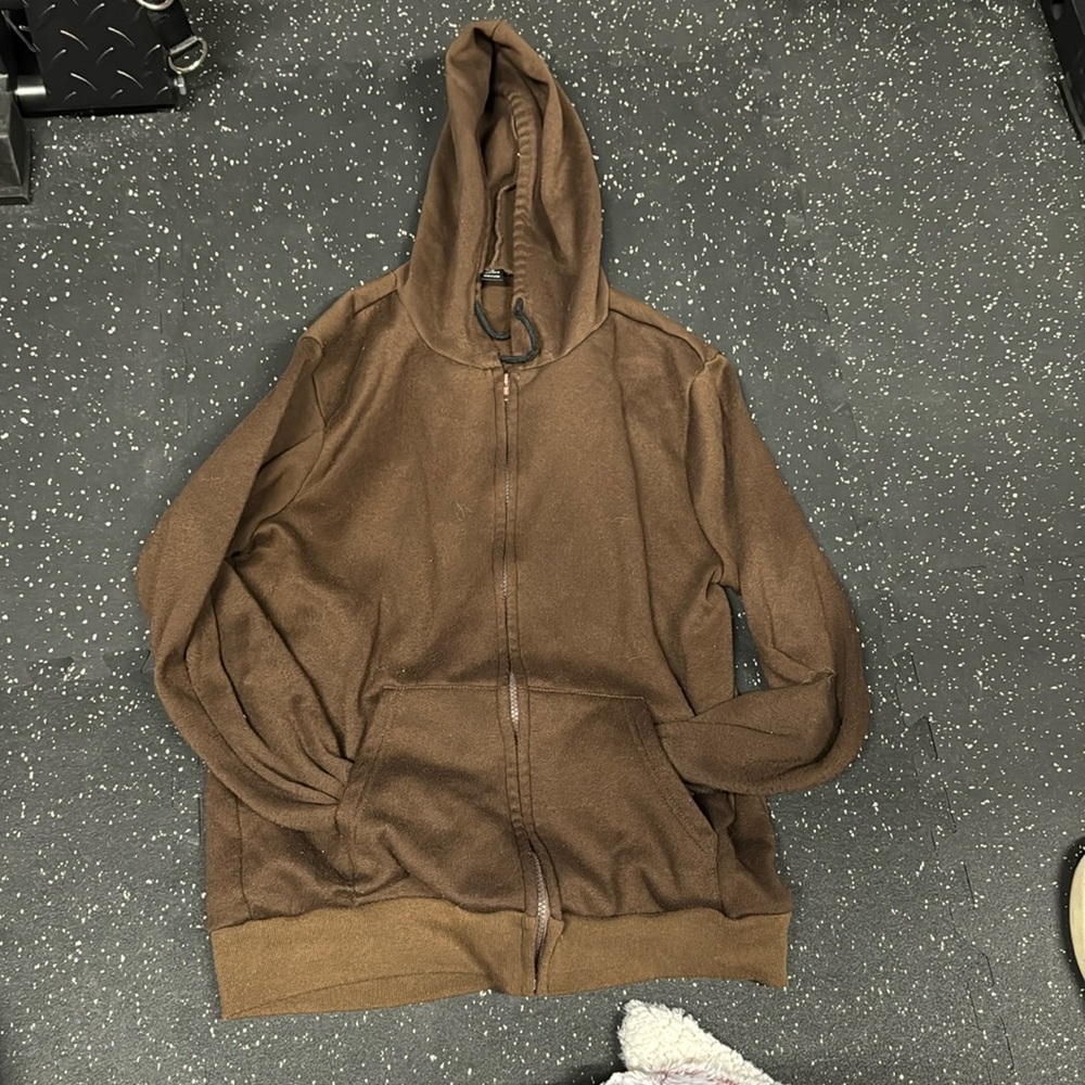 Brown ROMWE zip up size small